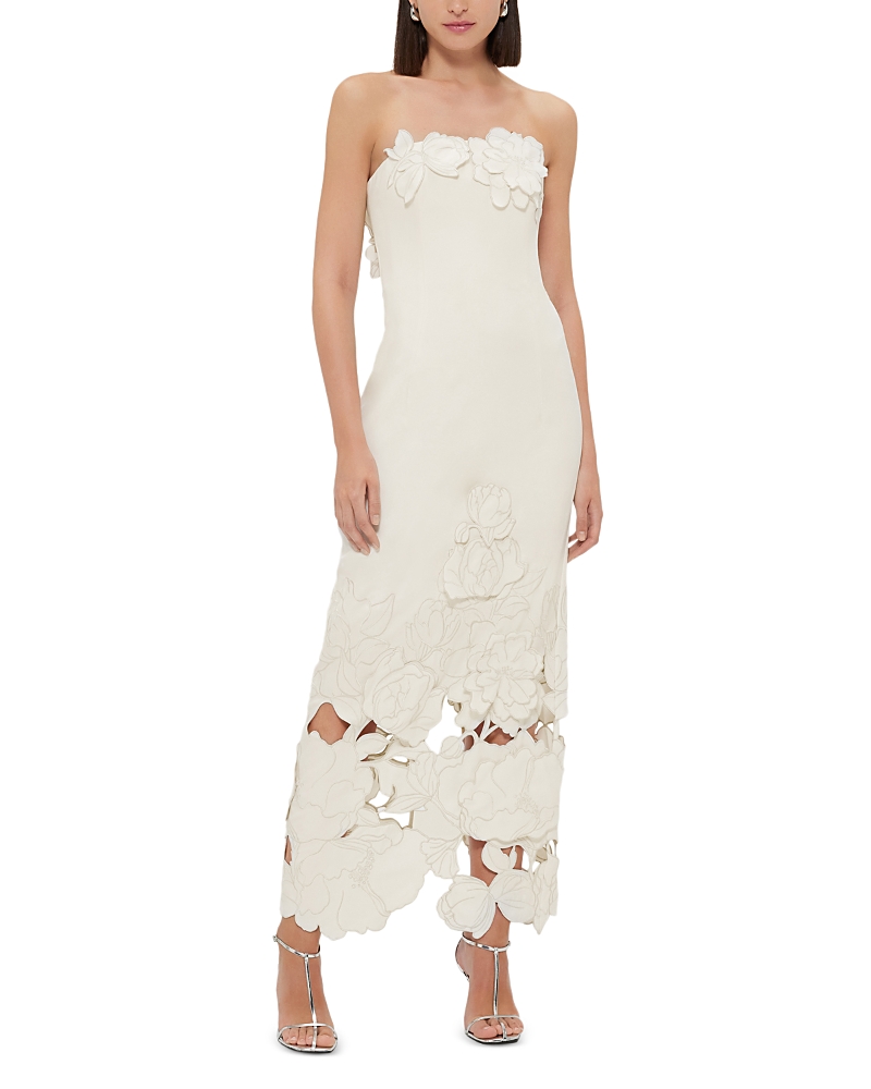 Leo Lin Rayna Crepe Strapless Dress