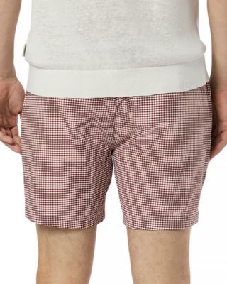 Charles Gingham Check Regular Fit 6.25" Swim Trunks