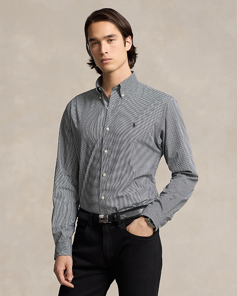 Polo Ralph Lauren Cotton Poplin Classic Fit Button Down Shirt In Black