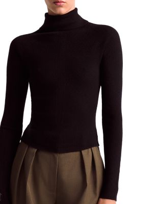 Demi Cashmere Ribbed Turtleneck Sweater