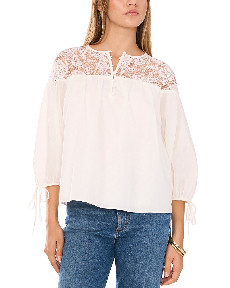 1.state Lace Trim Blouse