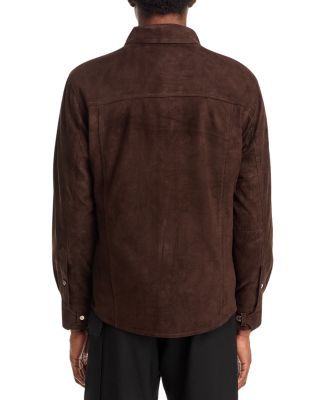 Regular Fit Leather Shirt Jacket