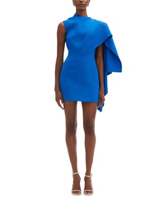 One Shoulder Cape Sleeve Dress