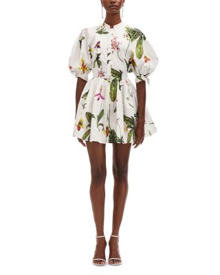 Floral Puff Sleeve Mini Dress