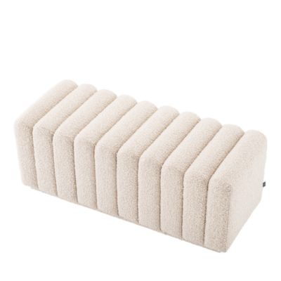 Bente Boucl&eacute; Cream Bench