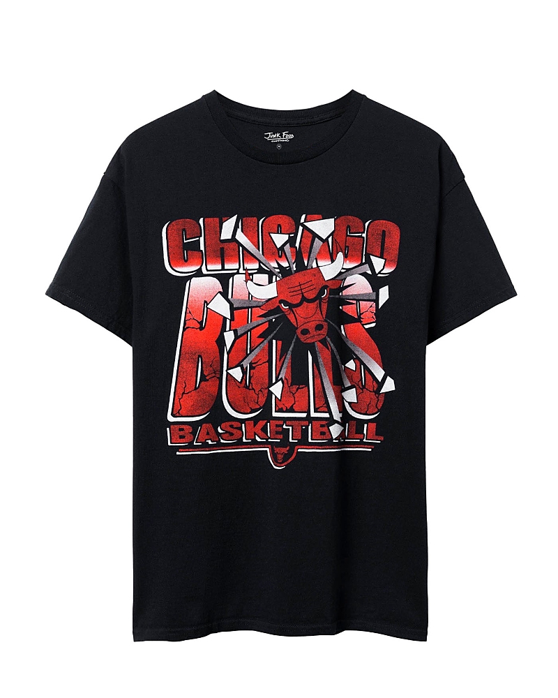 Junk Food Clothing Unisex Nba Chicago Bulls Break Through Short Sleeve Tee In Black