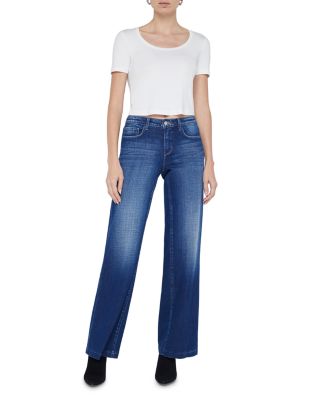 Joanne Mid Rise Wide Leg Jeans in Haven