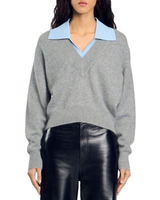 Sandro Layered Knit Sweater | Bloomingdale's