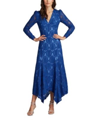 Tadashi Shoji Arcela Handkerchief Hem Midi Dress