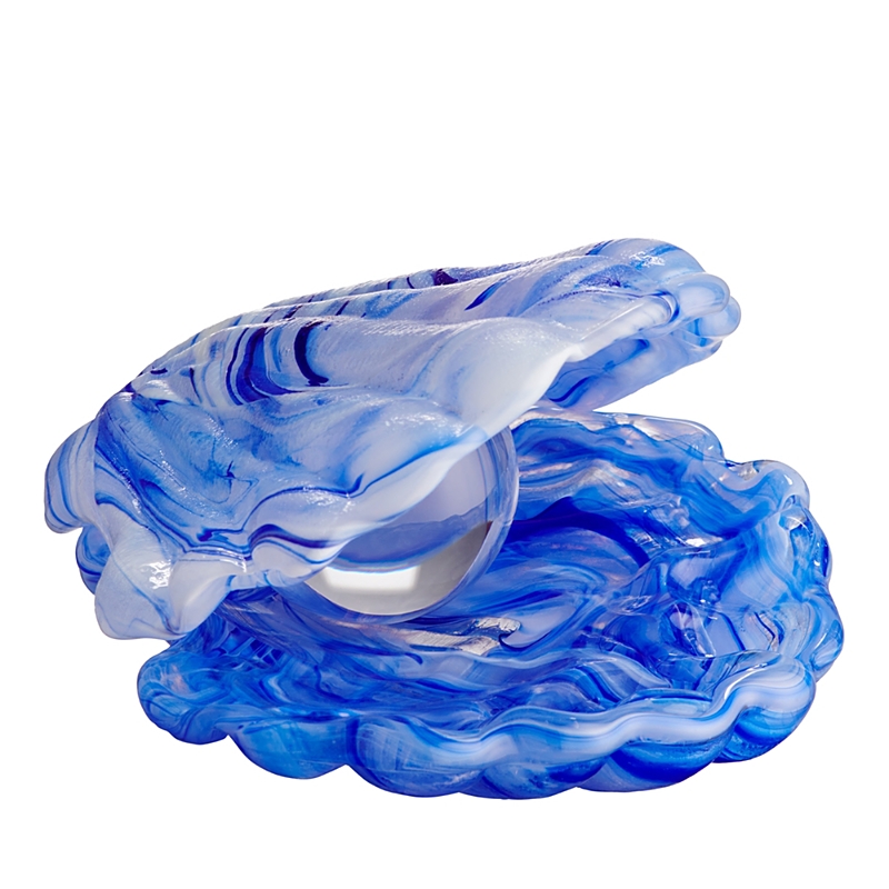 Kosta Boda Mother Of Pearl Crystal Sculpture In Blue