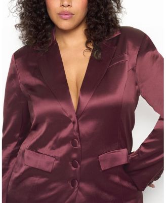 Collins Satin Boyfriend Blazer