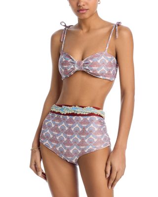 JUAN DE DIOS - San Miguel Printed Bikini Top & Olinda Embellished Bottom