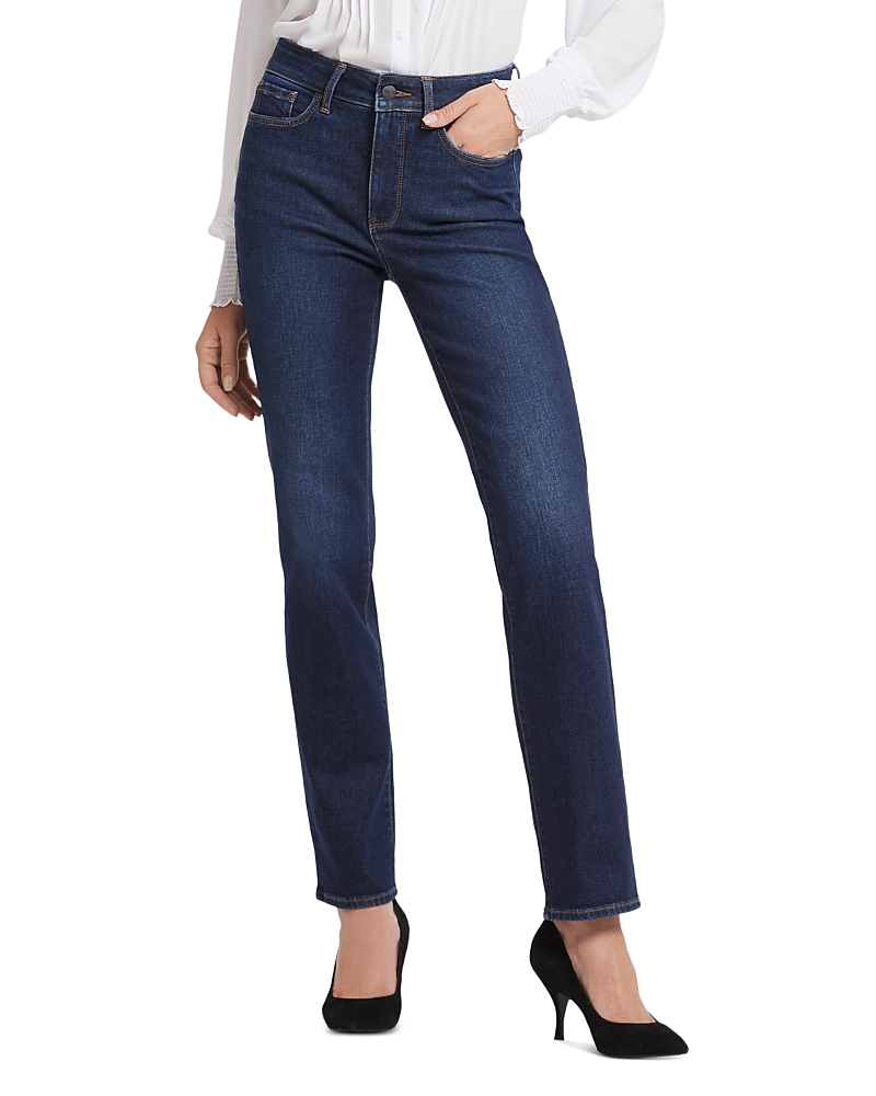 Nydj Marilyn High Rise Straight Jeans in Riverbridge