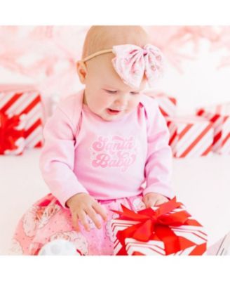  Girls' Retro Santa Christmas Tulle Bow Baby Headband - Baby