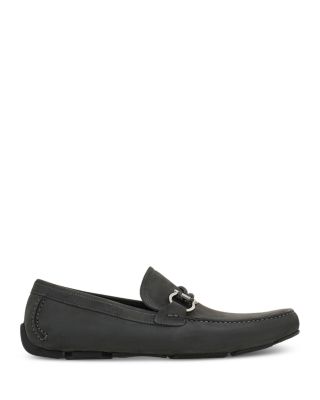Ferragamo Men's Driver Loafer with Gancini Ornament