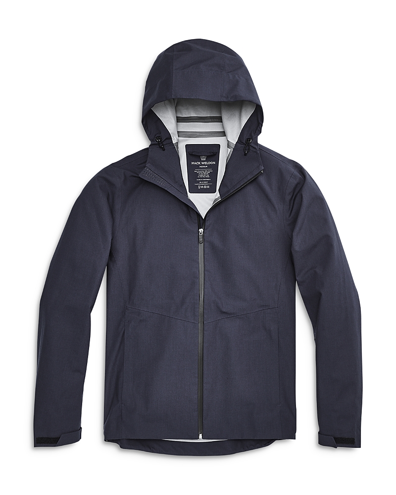 Mack Weldon Stormchaser Hooded Rain Jacket In Total Eclipse