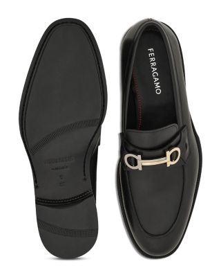 FERRAGAMO Men's Benedict Moccasin Loafers with Gancini