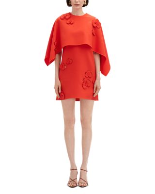 3D Orchid Trim Drape Dress