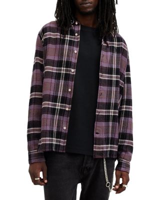 ALLSAINTS - Relaxed Fit Brushed Cotton Flannel Check Shirt