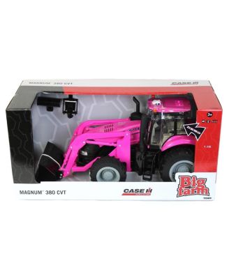  1/16 Big Farm PINK Case IH Magnum Tractor with Loader and Lights & Sounds - Ages 5-7