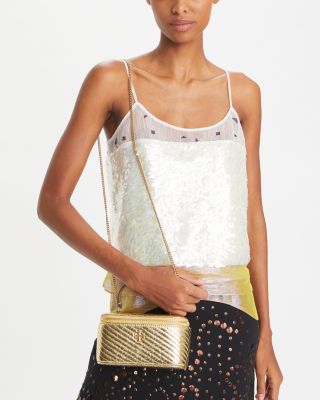 Kira Diamond Quilted Leather Vanity Bag