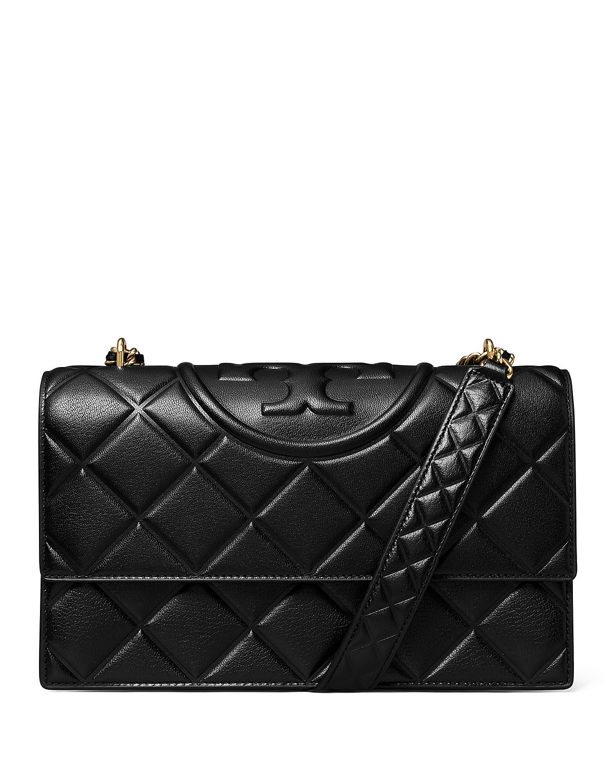 Tory Burch Fleming Convertible Leather Shoulder Bag