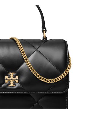 Mini Kira Diamond Quilt Top Handle Chain Wallet