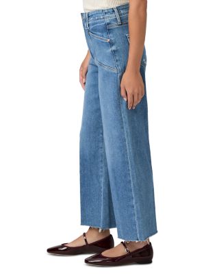 Petites Anessa High Rise Wide Leg Jeans in Sunnie Distressed