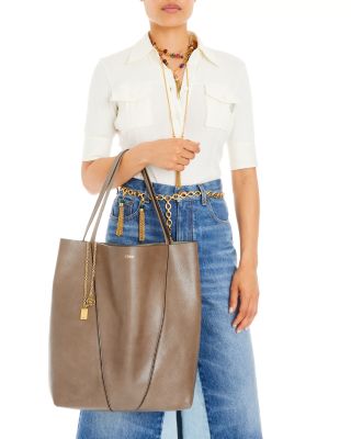 Chloé Leather Spin Large Tote | Bloomingdale's