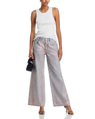 Jaydn High Rise Wide Leg Jeans in Tinsel