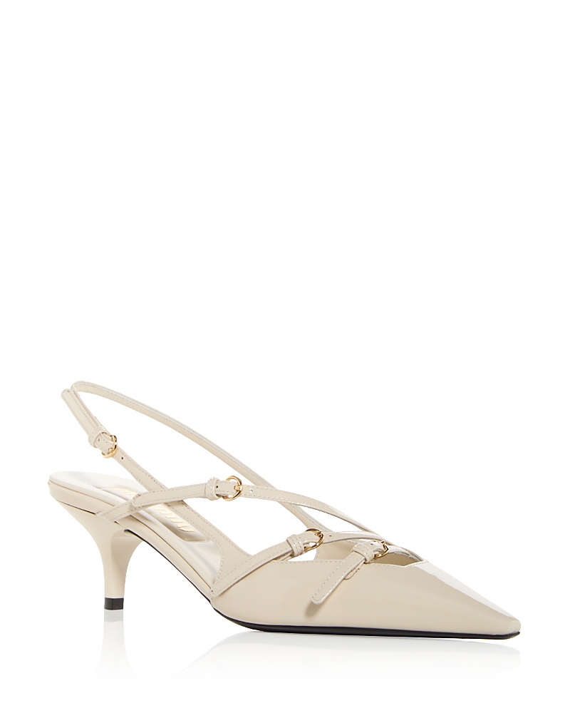 Miu Miu Women's Pointed Toe Slingback Sandals
