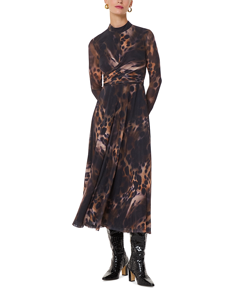 Whistles Misty Leopard Mesh Dress