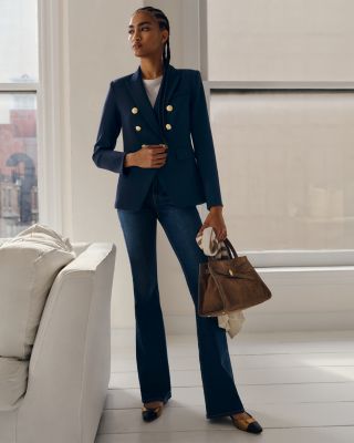 Beverly High Rise Flare Jeans in Bright Blue