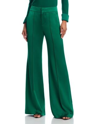 Alice and Olivia - Dylan High Rise Wide Leg Pants in Satin