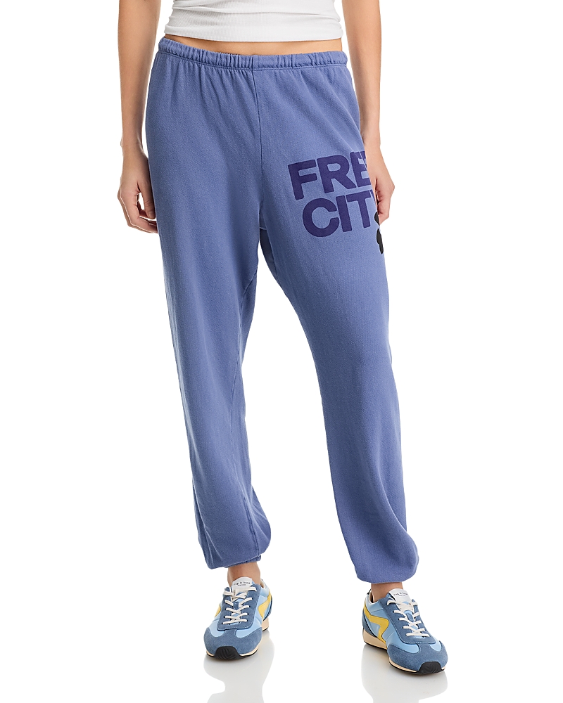 Freecity Free City Cotton Logo Sweatpants in Purpleshrooms