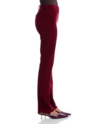 Stevie Velvet High Rise Straight Jeans in Dark Syrah