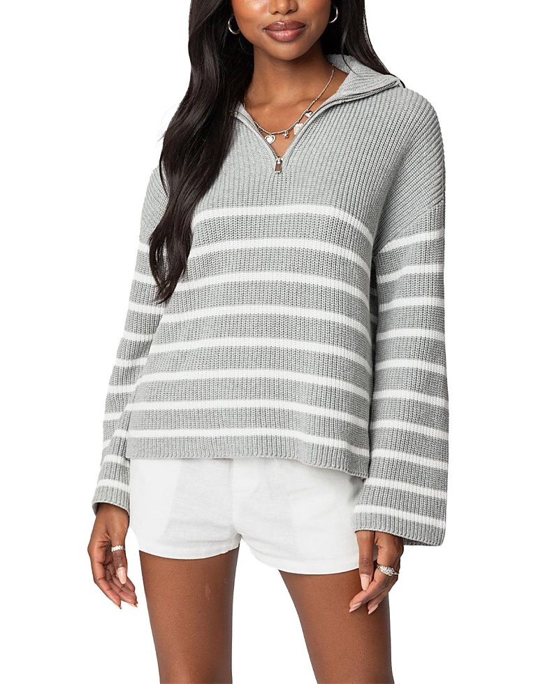 EDIKTED OVERSIZED QUARTER ZIP SWEATER