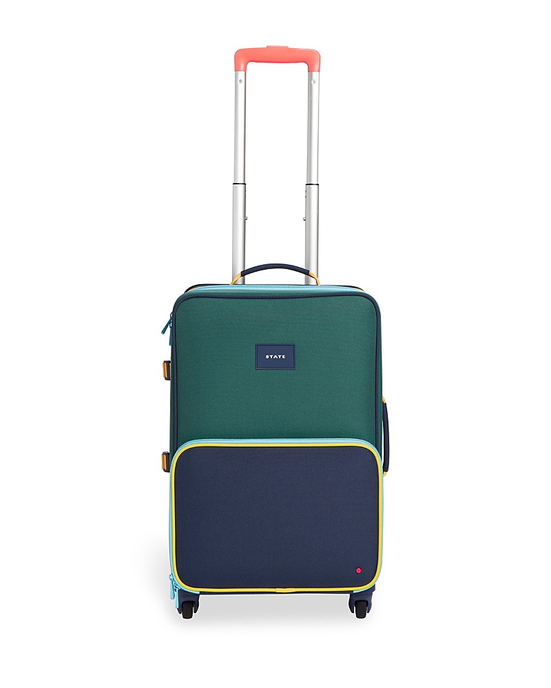 Shop State Logan Carry On Suitcase In Green/navy