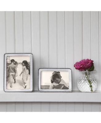 Beaded White 4x6 Picture Frame 