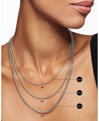 Baby Box Chain with Gold 16"-72", 1.5mm