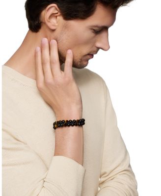 Men's Spiritual Beads Two-Row Bracelet with Black Onyx & Tiger's Eye
