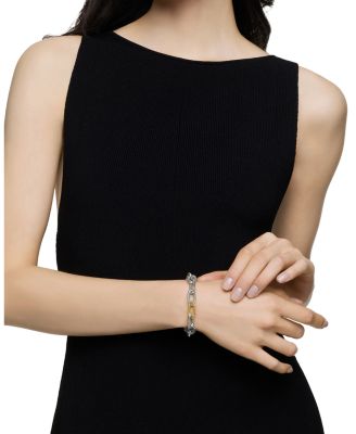 DY Madison&reg; Chain Bracelet in Sterling Silver with 18K Yellow Gold, 11mm