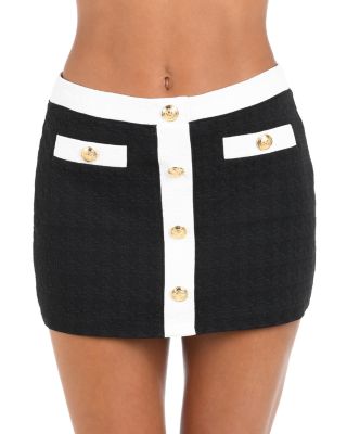 L'Agence Coco Color Blocked Skirt Cover Up