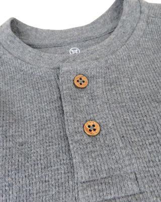 Unisex Long Sleeve Waffle Henley Shirt, Pack of 5 - Baby