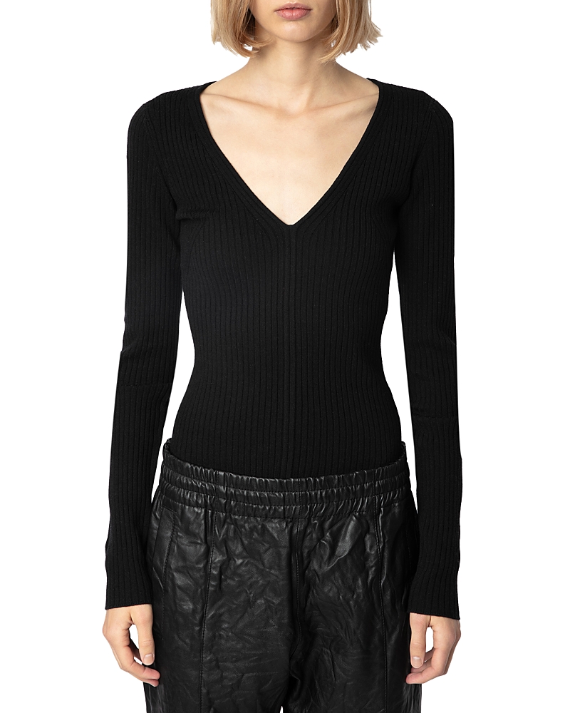 Zadig & Voltaire Syla We Noir Sweater In Noir