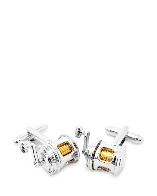 Two Tone Fishing Reel Cufflinks