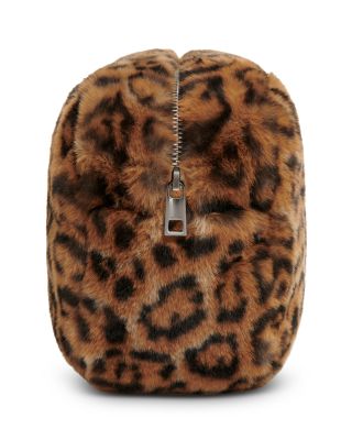 Noor Leopard Faux Fur Jumbo Pouch
