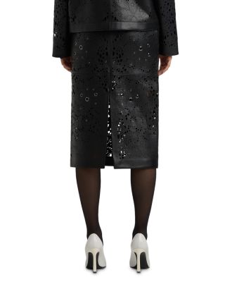 Leather Lace Grommet Skirt