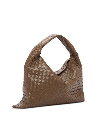 Large Hop Intrecciato Leather Shoulder Bag