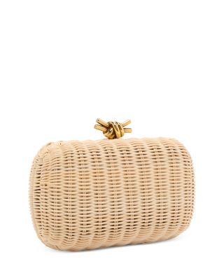 Knot Chain Wicker Box Clutch